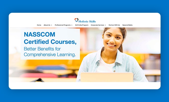 Crafted a Clean and Informative Static Website for an Emerging Educational Platform | Holistic Skills